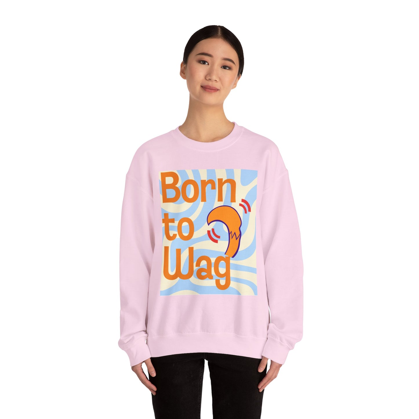 Born to Wag Unisex Crewneck Sweatshirt - Cozy Dog Lover's Apparel