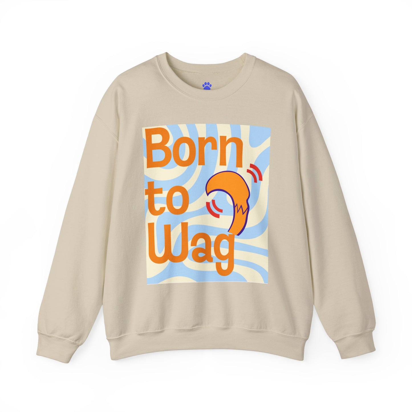 Born to Wag Unisex Crewneck Sweatshirt - Cozy Dog Lover's Apparel